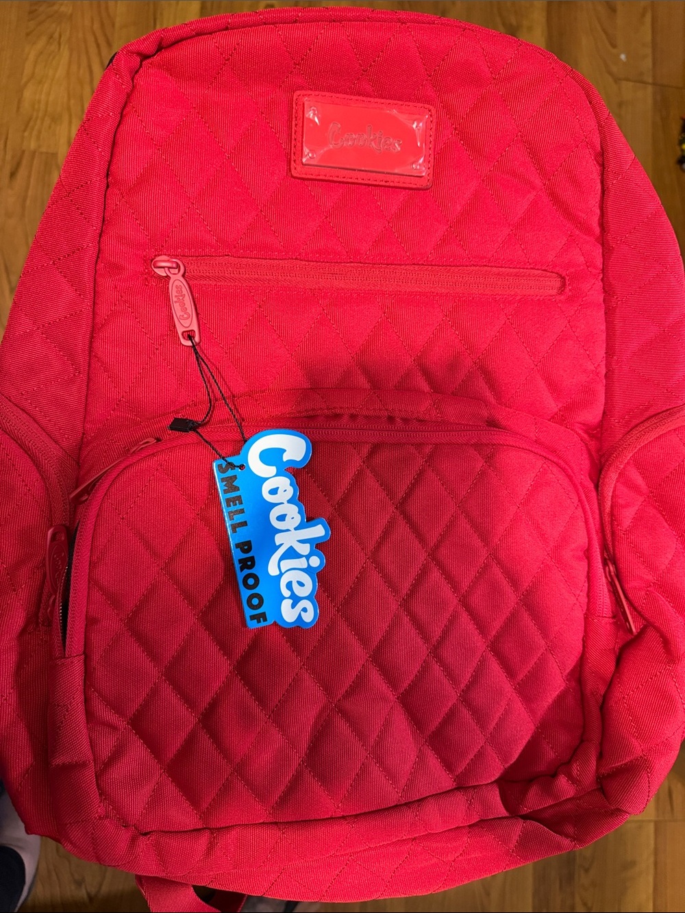Cookies Quilted Kids Backpack — Bright Red
